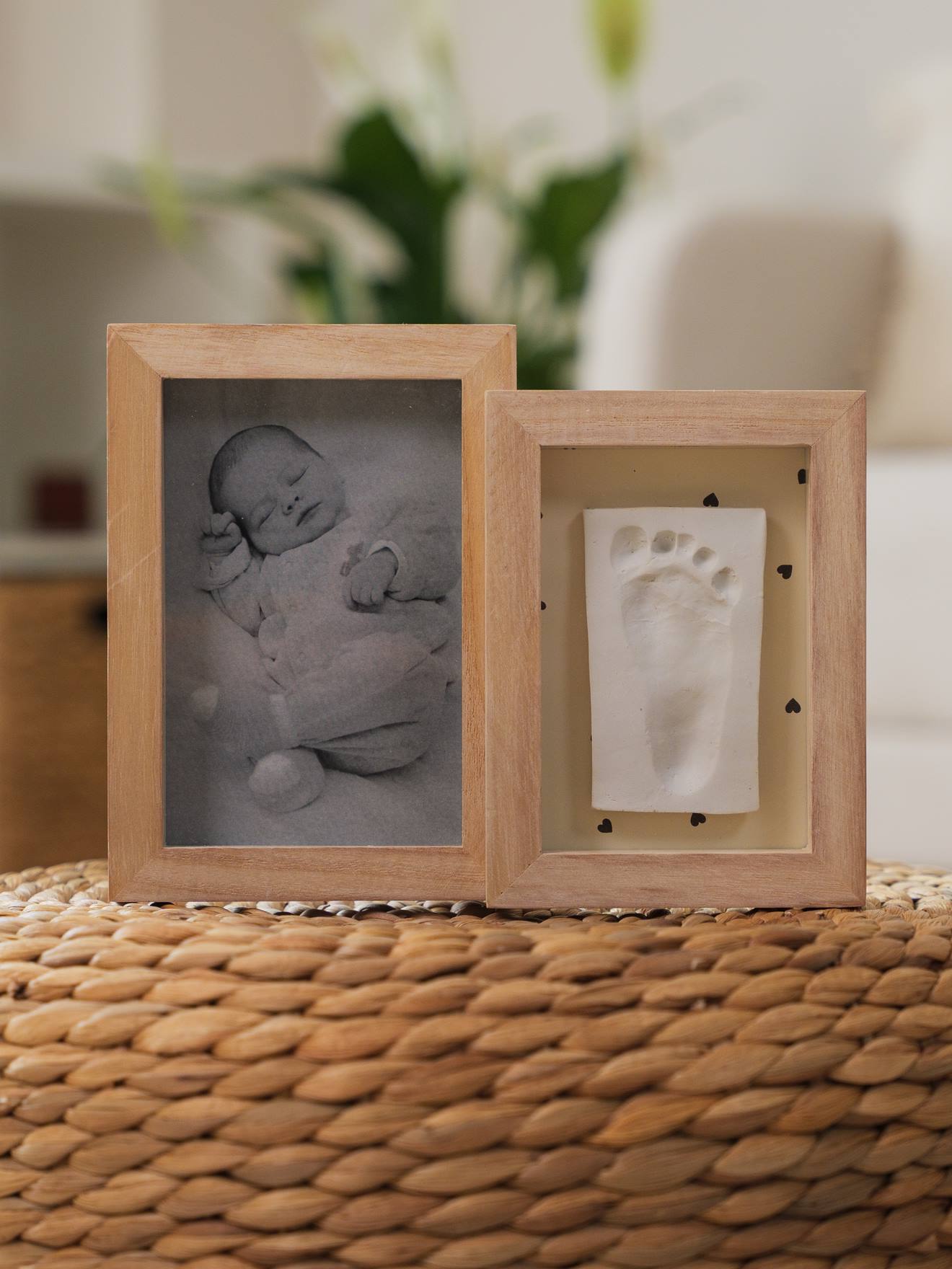 Cadre Duo - Jolis Coeurs - Petit Artichaut Beige
