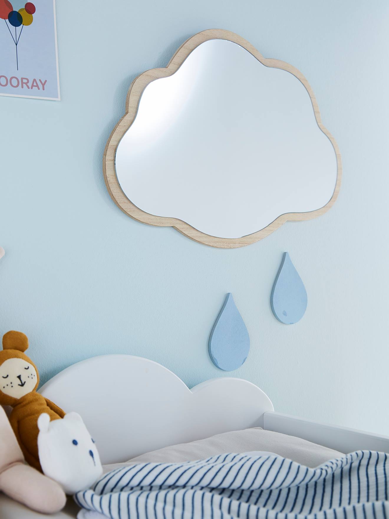Miroir Nuage bois