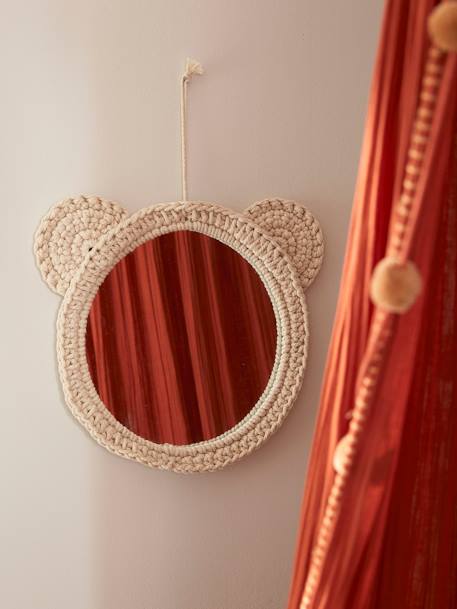 Vertbaudet - Miroir ourson tricot beige