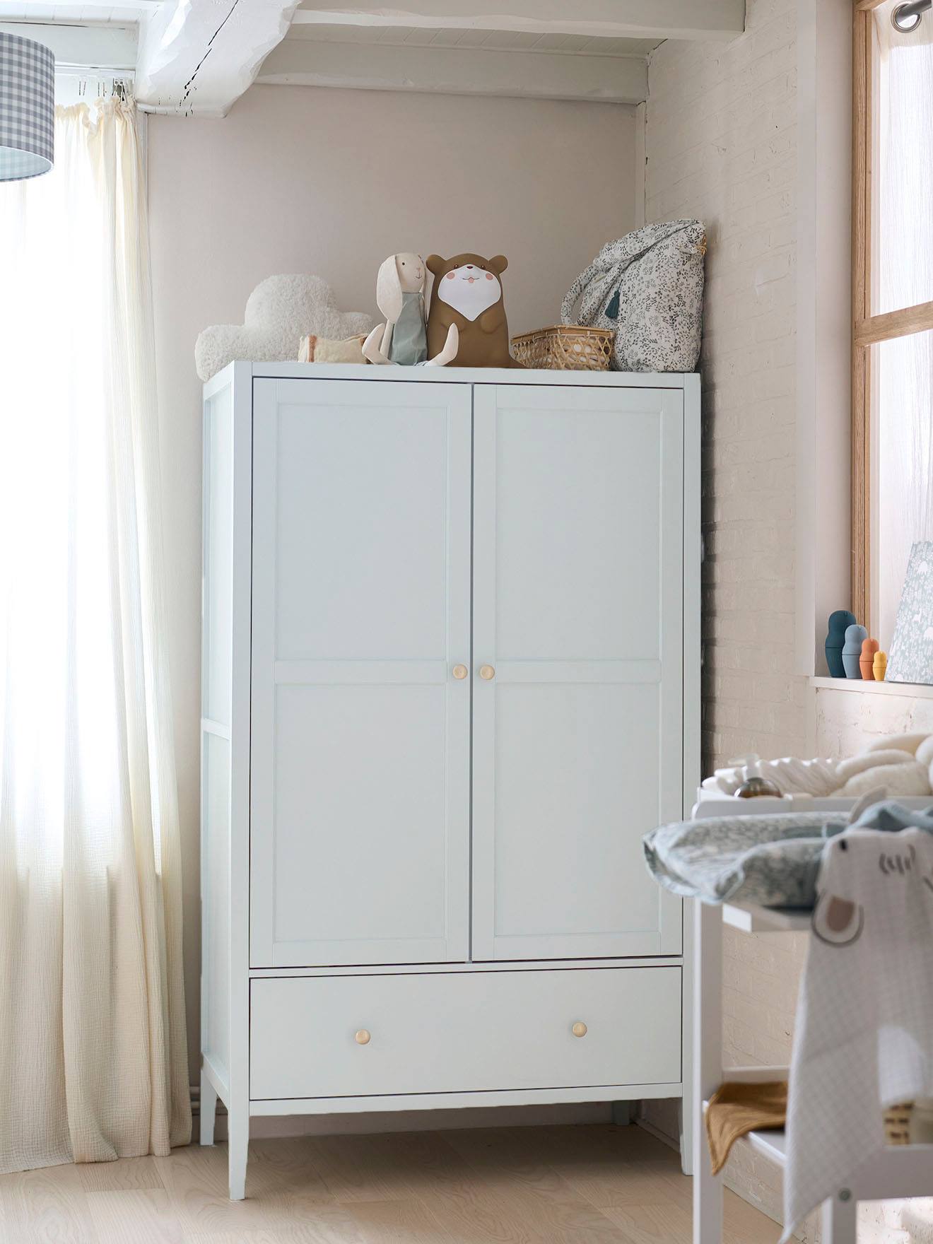 Armoire 2 portes LIGNE PARISIENNE vert de gris
