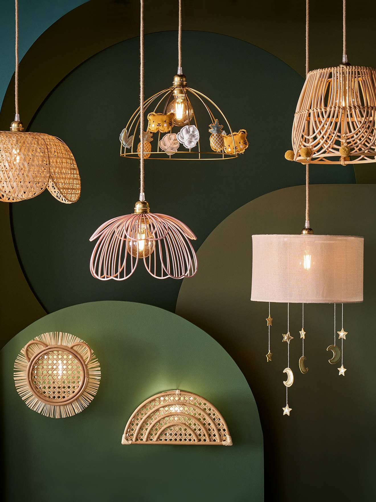 Abat-jour pour suspension bambou CHAMPÊTRE beige doré (Vertbaudet) - Image 2