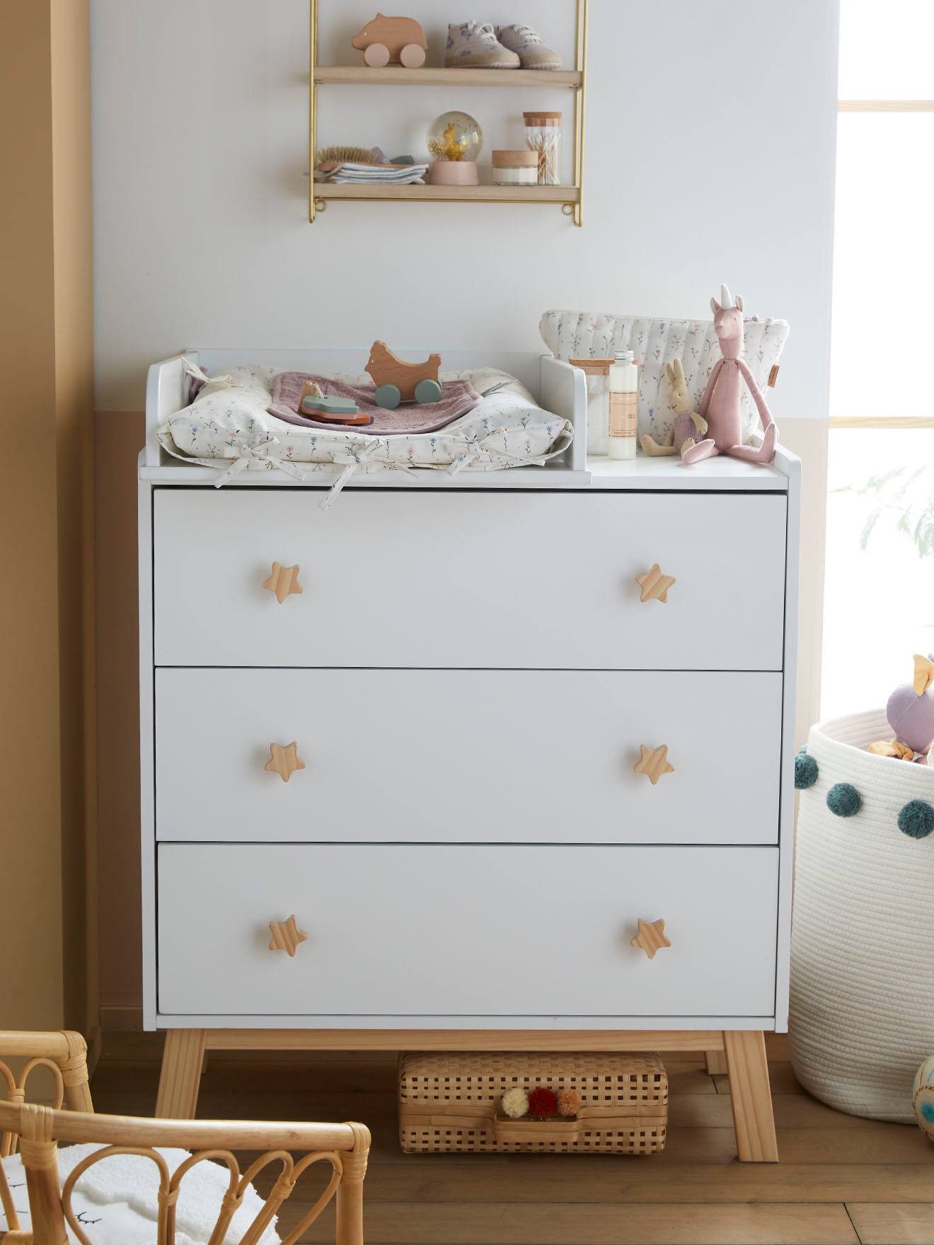 Commode 3 tiroirs LIGNE GRANDE OURSE blanc