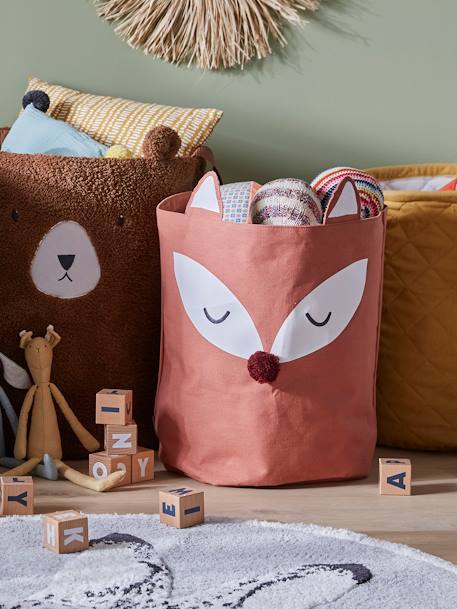 Vertbaudet - Panier de rangement Renard marron