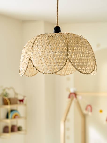 Vertbaudet - Abat-jour pour suspension bambou CHAMPÊTRE beige doré