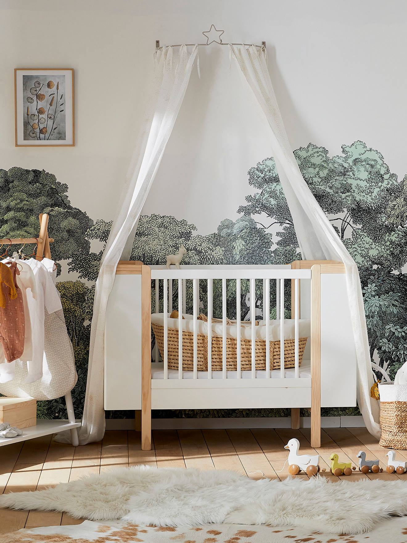 Lit bébé transformable NOE blanc (Vertbaudet) - Image 3