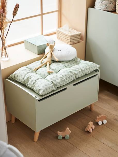 Vertbaudet - Coffre à jouets LIGNE CONFETTI vert