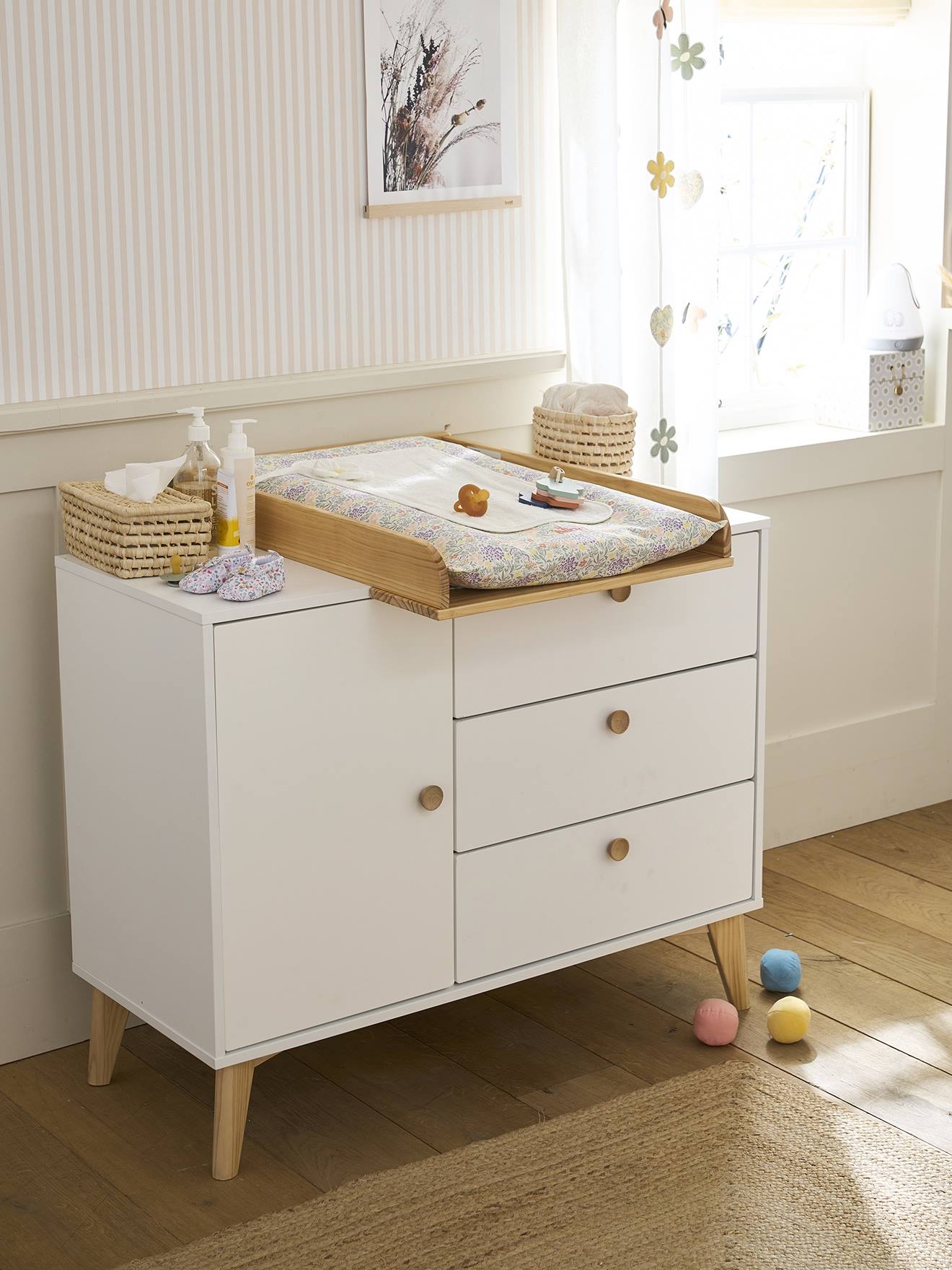 Commode SONGE blanc/bois (Vertbaudet) - Image 3