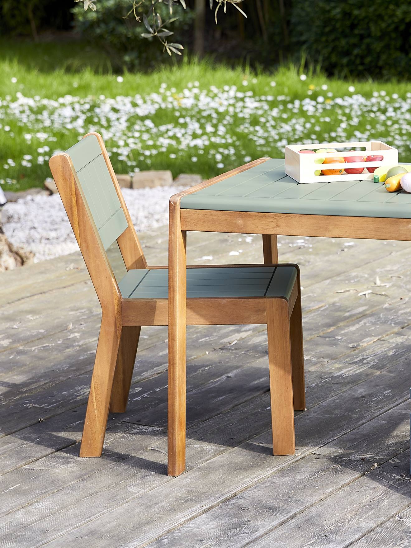 Lot de 2 chaises outdoor maternelle Summer kaki