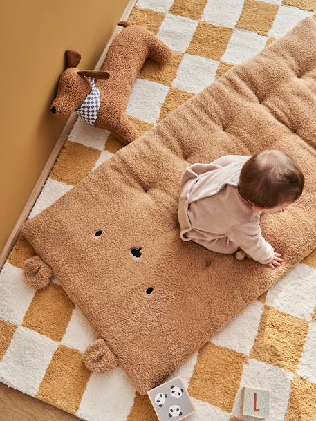 Vertbaudet - Matelas de sol ourson en sherpa marron