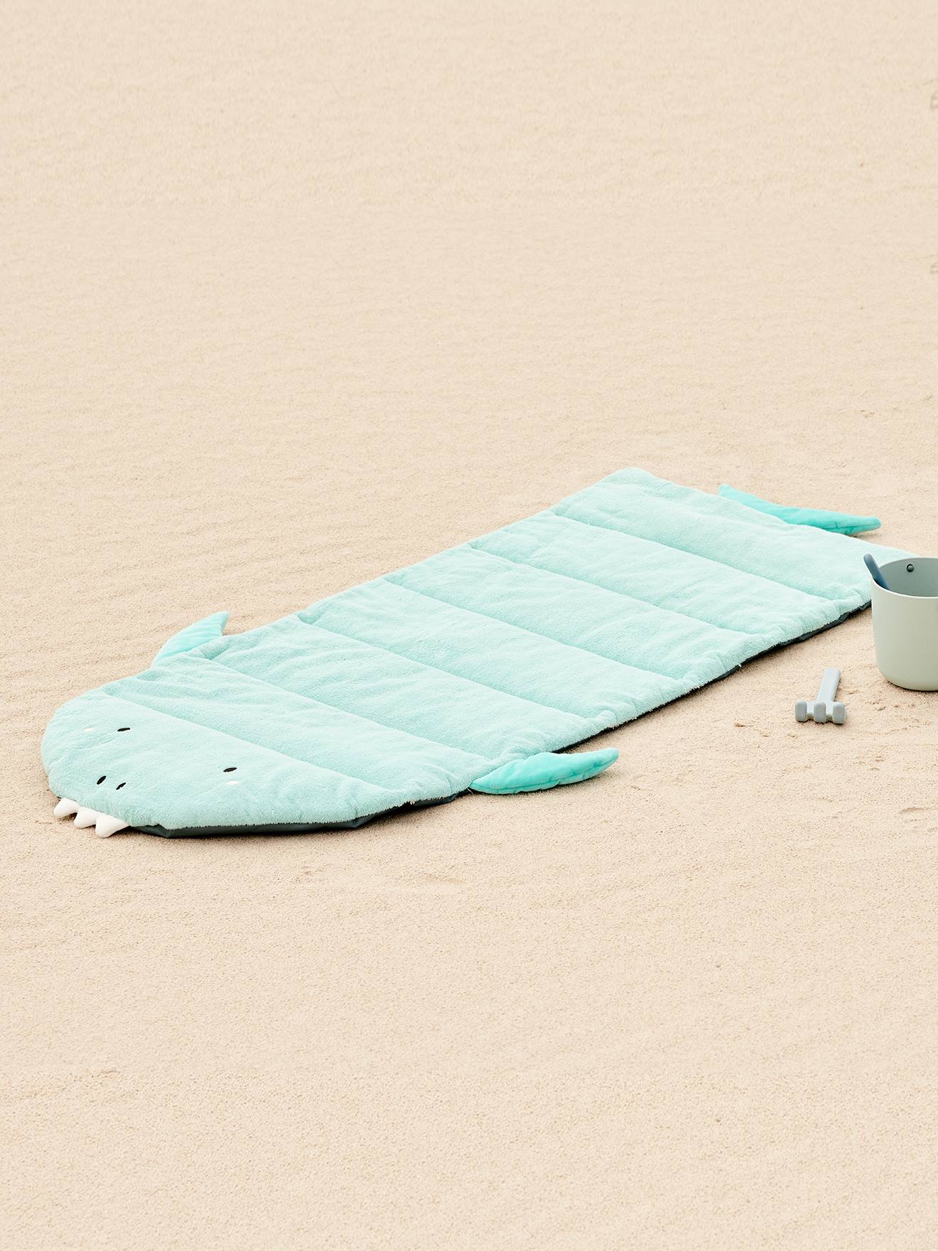 Matelas de plage Fish bleu ciel