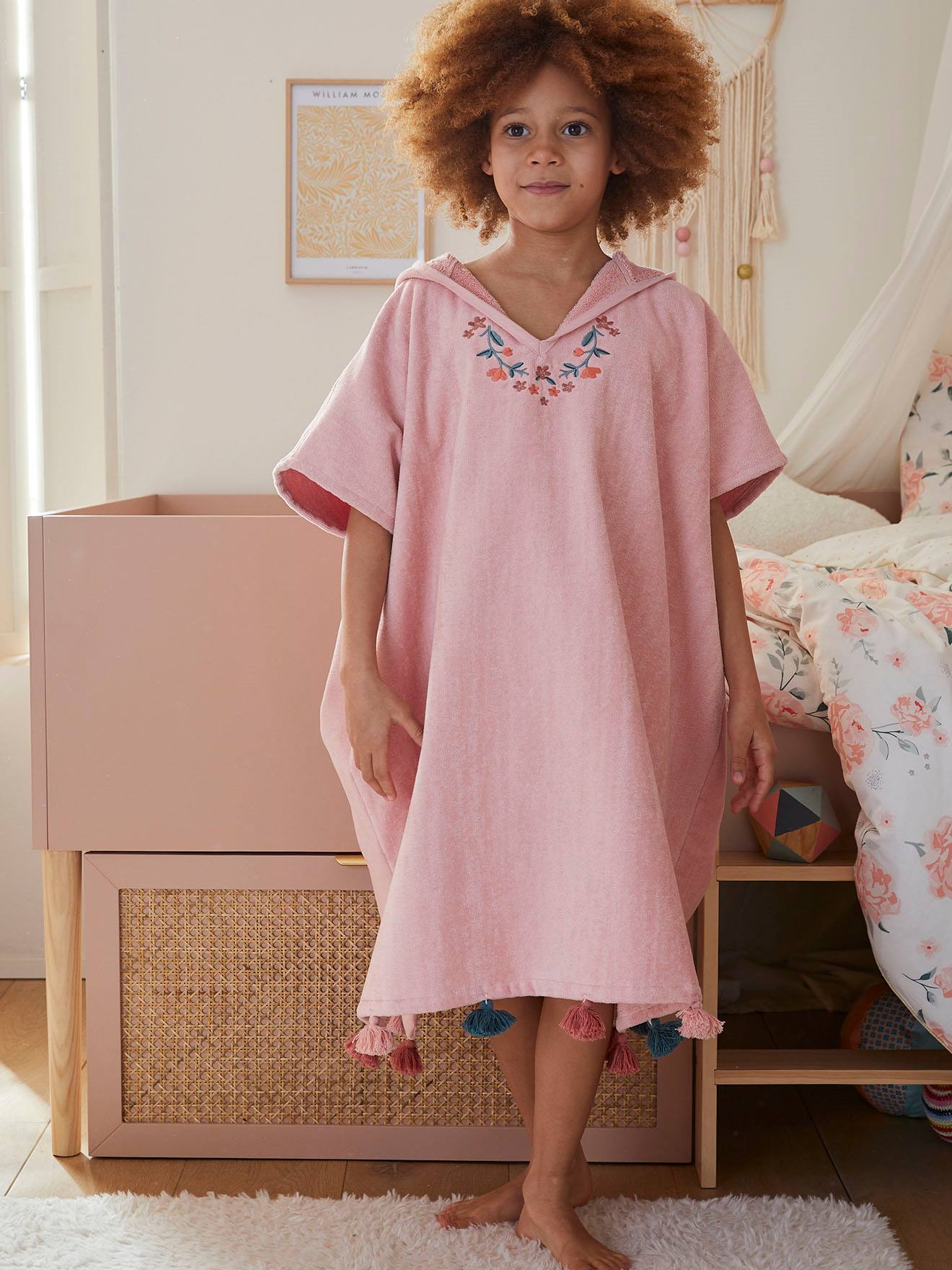 Poncho de bain GIPSY rose poudré
