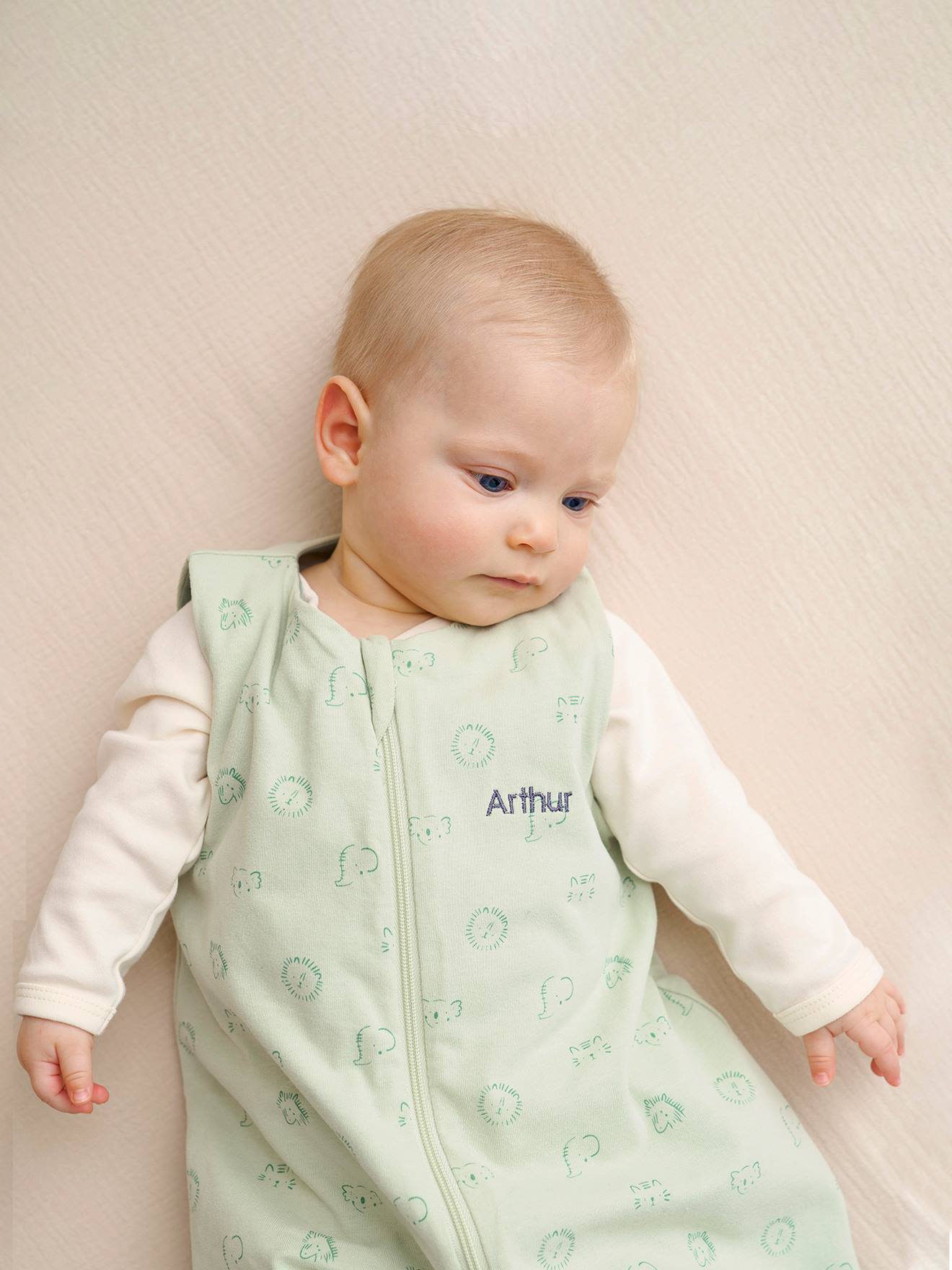 Gigoteuse été ouverture centrale personnalisable BALI vert imprimé