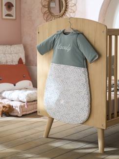 Linge de maison et décoration-Linge de lit bébé-Gigoteuse hiver manches amovibles bi-matière FLEURETTES
