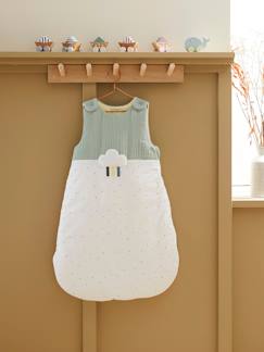Linge de maison et décoration-Linge de lit bébé-Gigoteuse-Gigoteuse bi-matière MENTHE A L'EAU