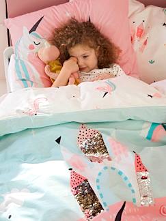 Parure housse de couette enfant et taie d'oreiller LICORNES MAGIQUES  - vertbaudet enfant