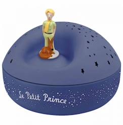 Linge de maison et décoration-LE PETIT PRINCE-Veilleuse Boite à musique avec projections lumineuse Ø12cm Bleu Trousselier