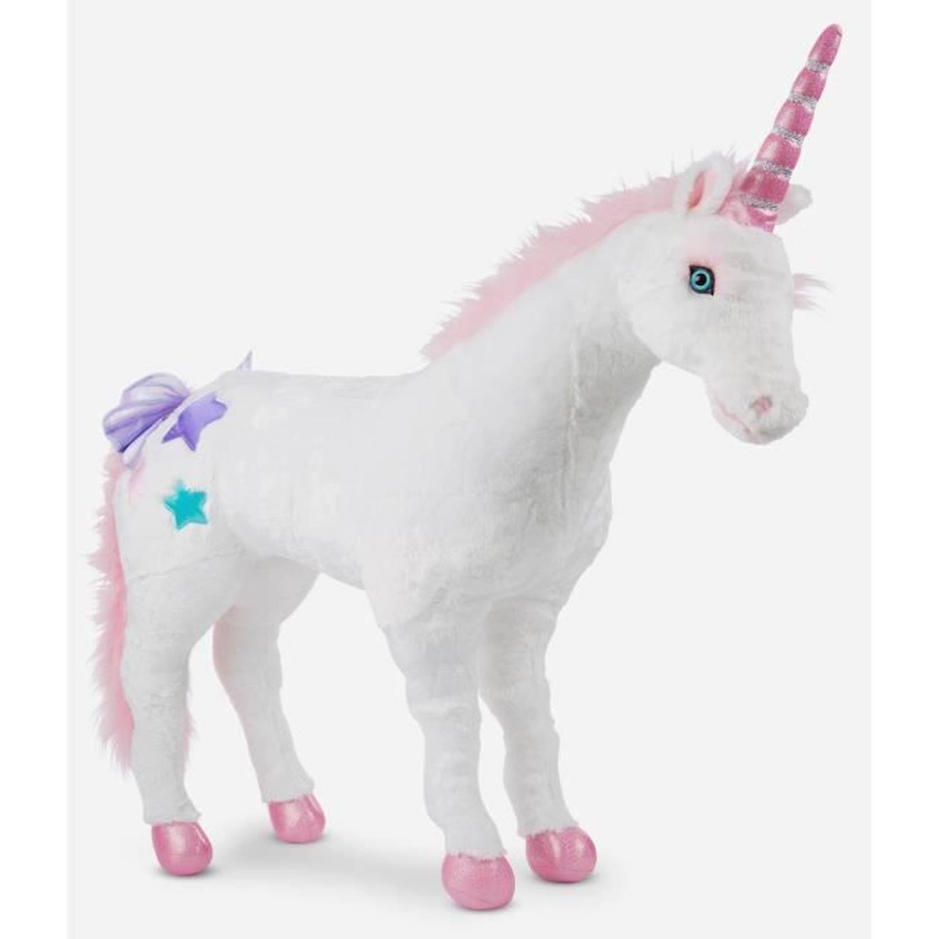 MELISSA DOUG Peluche Licorne Grand Modele blanc Melissa Doug