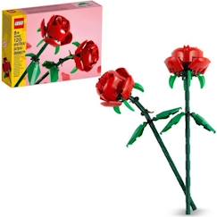 Jouet-LEGO® 40460 Creator Les Roses, Set de Fleurs Artificielles pour Filles et Garçons Dès 8 Ans, Décoration de Maison