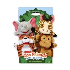 Jouet-Marionnettes - Melissa & Doug - Animaux du zoo - Pour enfants à partir de 3 ans - Noir