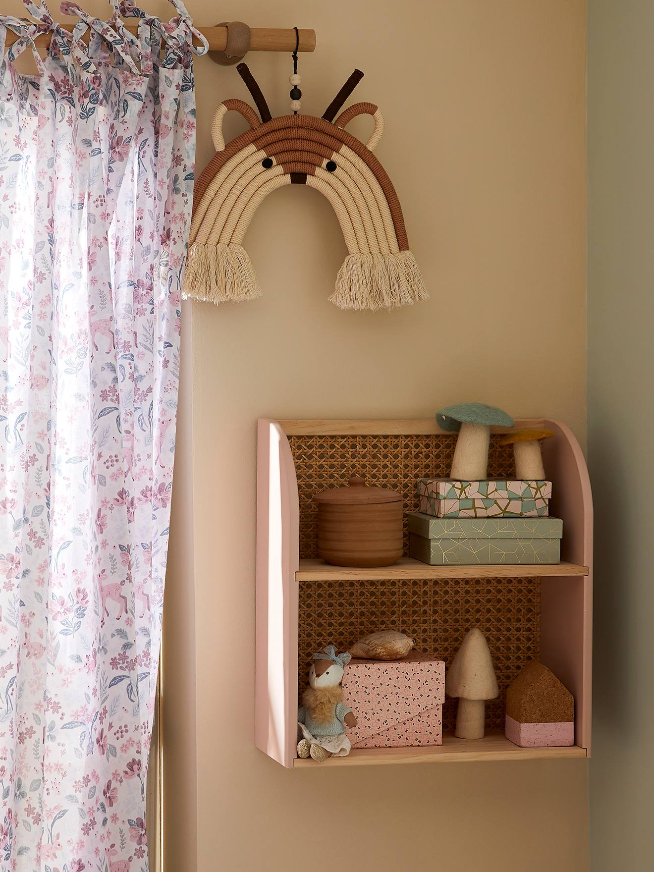 Etagère cannage LIGNE POÉSIE rose (Vertbaudet) - Image 2