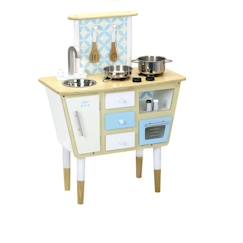 Jouet-Cuisine Vintage - VILAC - pour Fille - Blanc, bleu et jaune