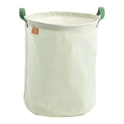 -Panier de rangement tissu 31x39x31cm coton Vert tilleul