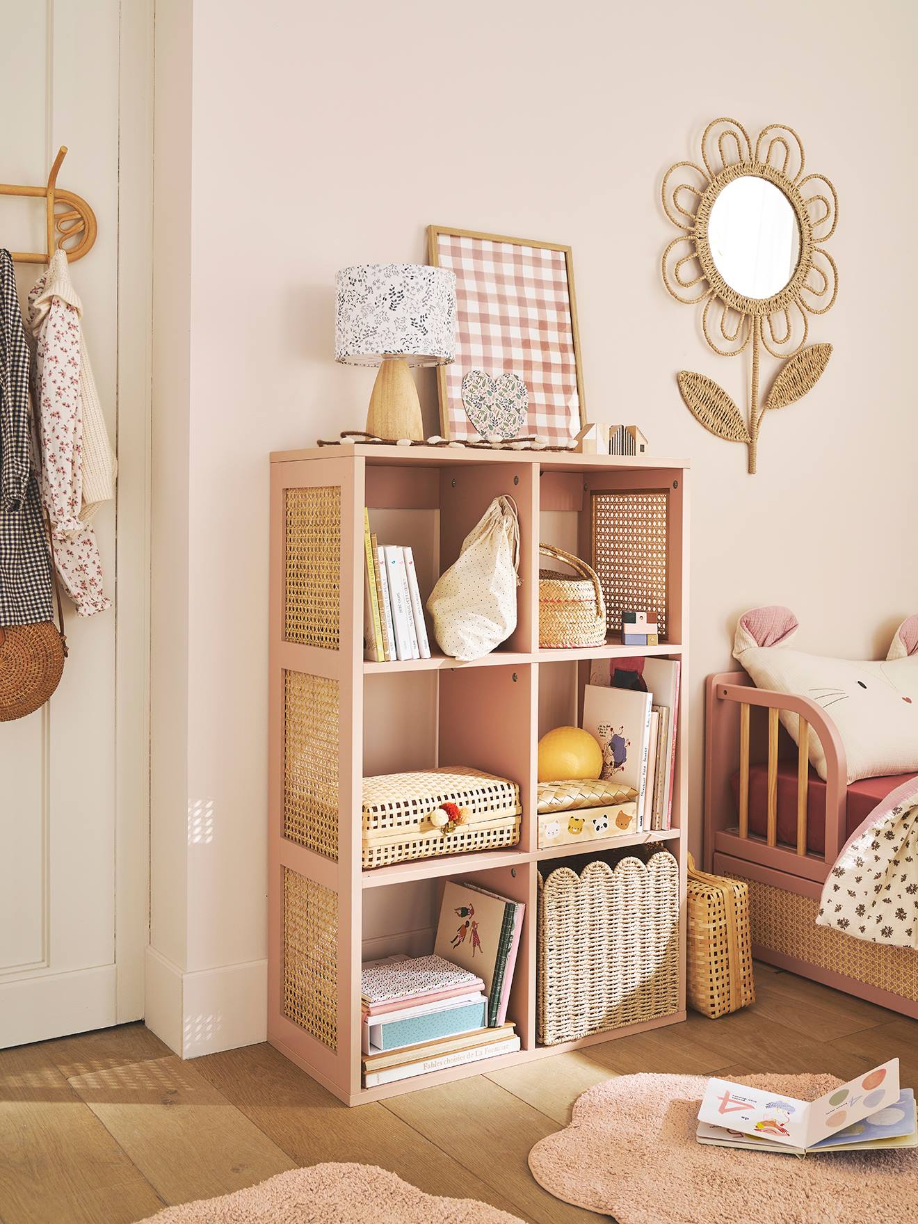 Meuble 6 cases LIGNE POÉSIE rose nude