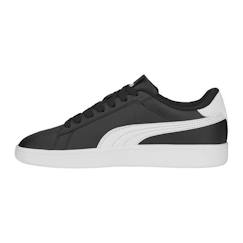 -Basket Cuir Junior Puma Smash - Noir/Blanc