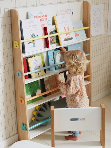 Vertbaudet - Présentoir à livres Books blanc/bois