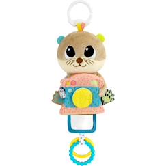 -Peluche d'éveil sensoriel - Lamaze - Arty La Loutre - Miroir - Sons amusants - Attache multifonctionnelle