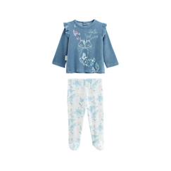 -Pyjama bébé en velours Polarmoon - PETIT BEGUIN - Fille - Bleu