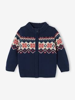 -Gilet jacquard zippé bébé