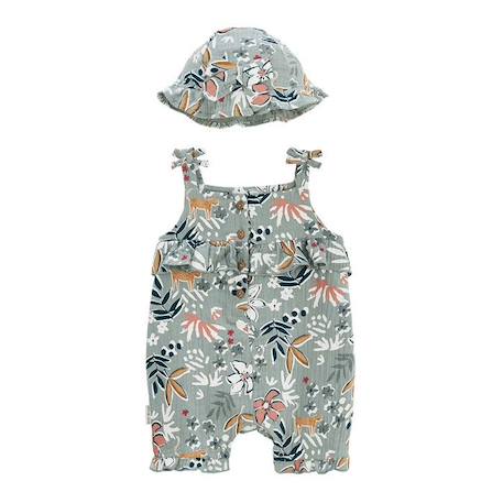 Bébé-Combishort bébé et chapeau en gaze de coton Palaos