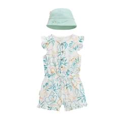 Combishort bébé + chapeau en gaze de coton Patroika  - vertbaudet enfant