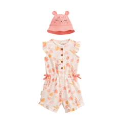 Combishort bébé + chapeau en gaze de coton Sumba  - vertbaudet enfant