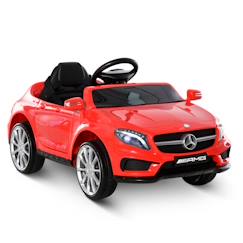 Jouet-Voiture véhicule électrique enfant 6 V 3 Km/h max. télécommande effets sonores + lumineux Mercedes GLA AMG rouge