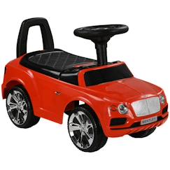 Jouet-Porteur trotteur enfants voiture licence Bentley Bentayga 18-36 mois coffre - klaxon - 67 x 29 x 39 cm rouge