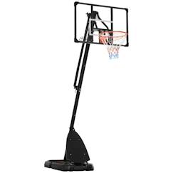 Jouet-Panier de basket-ball sur pied avec base de lestage sur roulettes hauteur réglable 2,93-3,5 m acier PC noir