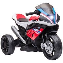 Jouet-Jeux de plein air-Moto électrique pour enfant BMW HP4 race 3 roues 6 V 2,5 Km/h phare effets sonores rouge