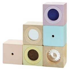 Jouet-Premier âge-Plan Toys - Blocs sensoriels pastel - TROUSSELIER