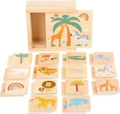 Jouet-Jeu de mémorisation en bois enfant animaux sauvages safari