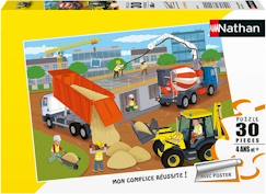 Jouet-Puzzle enfant - NATHAN - Le chantier aille - 30 pièces - Paysage et nature - Jaune