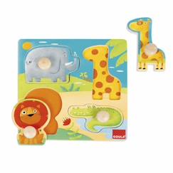 Jouet-Puzzle Encastrement Animaux Sauvages - GOULA - 4 pièces en bois - Mixte - A partir de 12 mois