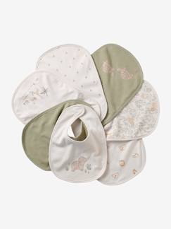 -Lot 7 bavoirs naissance en coton bio* 