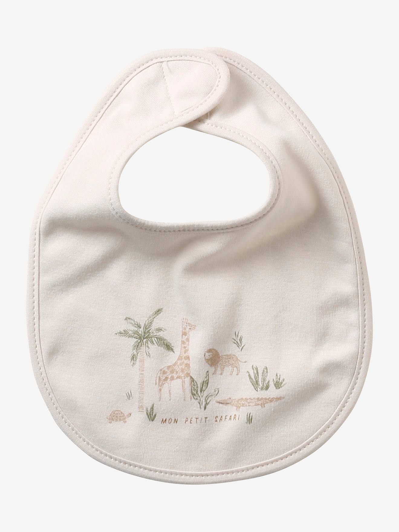 Lot 7 bavoirs naissance en coton bio* babylone (Vertbaudet) - Image 1