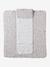 Coffret cadeau naissance 8 pièces : 1 hochet, 1 tapis à langer nomade, 5 lingettes, 1 pochette Babylone+Bayou+blanc imprimé 19 - vertbaudet enfant 