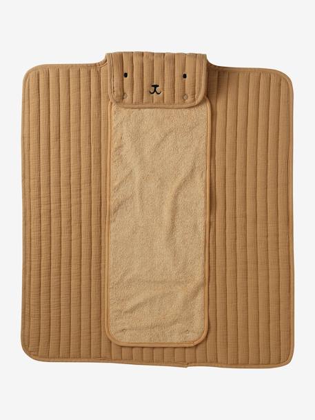 Coffret cadeau naissance 8 pièces : 1 hochet, 1 tapis à langer nomade, 5 lingettes, 1 pochette Babylone+Bayou+blanc imprimé 4 - vertbaudet enfant 
