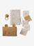 Coffret cadeau naissance 8 pièces : 1 hochet, 1 tapis à langer nomade, 5 lingettes, 1 pochette Babylone+Bayou+blanc imprimé 3 - vertbaudet enfant 
