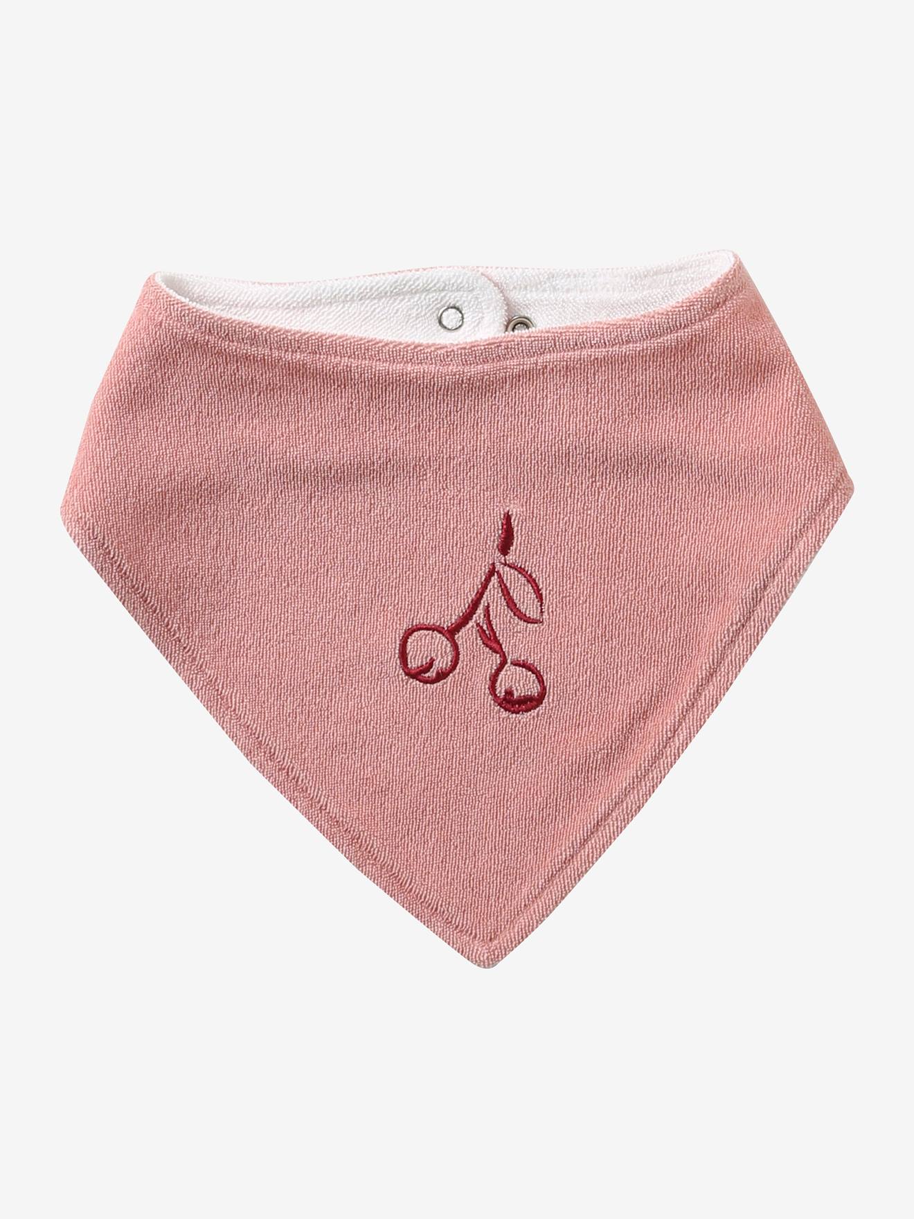 Lot de 3 bavoirs bandanas en éponge lot rose (Vertbaudet) - Image 1