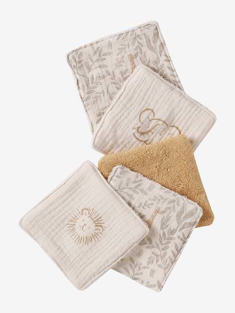 Coffret cadeau naissance 8 pièces : 1 hochet, 1 tapis à langer nomade, 5 lingettes, 1 pochette Babylone+Bayou+blanc imprimé 8 - vertbaudet enfant 